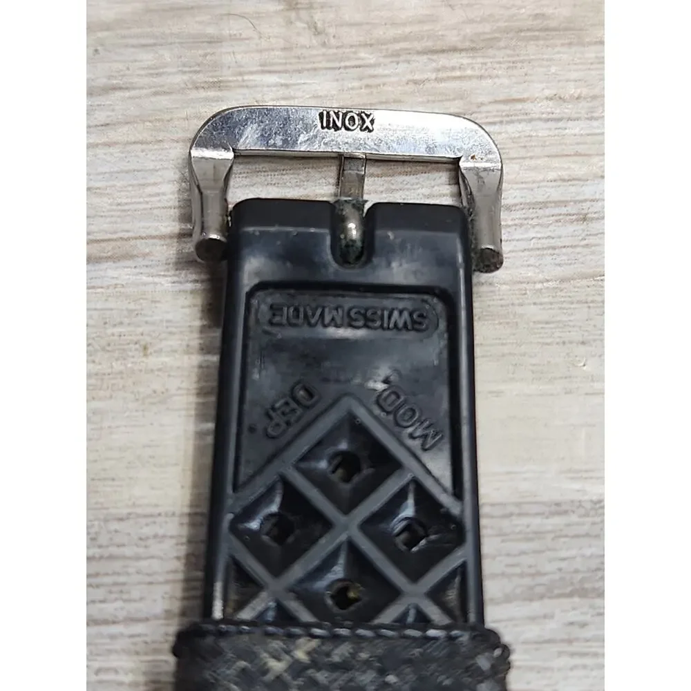 Vintage Genuine Tropic Swiss Perforated Black Plastic 19mm Diver Watch Band